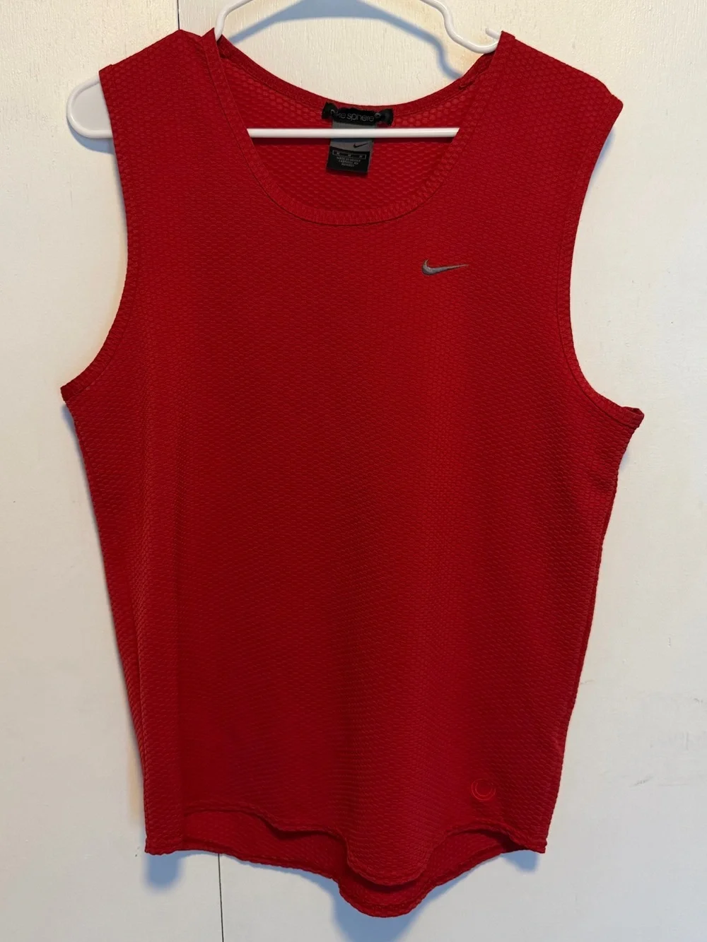 Nike Red Sleeveless Mesh Tank Top